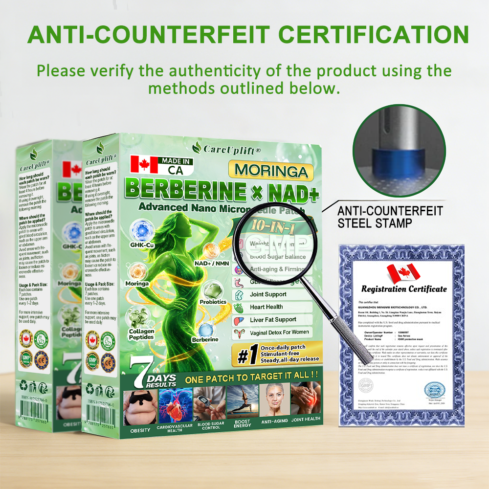 🇨🇦 𝐎𝐟𝐟𝐢𝐜𝐢𝐚𝐥 𝐒𝐭𝐨𝐫𝐞 | 💚 𝑪𝒂𝒓𝒆𝑼𝒑𝒍𝒊𝒇𝒕® 𝟏𝟎-𝐢𝐧-𝟏 𝐍𝐚𝐧𝐨 𝐏𝐚𝐭𝐜𝐡 🌿 𝑴𝒐𝒓𝒊𝒏𝒈𝒂 · 𝑩𝒆𝒓𝒃𝒆𝒓𝒊𝒏𝒆 × 𝐍𝐀𝐃+ 𝐬𝐮𝐩𝐩𝐨𝐫𝐭𝐬 𝐦𝐞𝐭𝐚𝐛𝐨𝐥𝐢𝐬𝐦, 𝐚𝐩𝐩𝐞𝐭𝐢𝐭𝐞 𝐛𝐚𝐥𝐚𝐧𝐜𝐞, 𝐞𝐧𝐞𝐫𝐠𝐲, 𝐛𝐥𝐨𝐚𝐭𝐢𝐧𝐠 𝐫𝐞𝐥𝐢𝐞𝐟 & 𝐡𝐞𝐚𝐥𝐭𝐡𝐲 𝐛𝐥𝐨𝐨𝐝 𝐬𝐮𝐠𝐚𝐫 𝐛𝐚𝐥𝐚𝐧𝐜𝐞. 𝐎𝐧𝐜𝐞 𝐝𝐚𝐢𝐥𝐲. 𝐍𝐨 𝐬𝐡𝐨𝐭𝐬. 𝐍𝐨 𝐩𝐢𝐥𝐥𝐬.